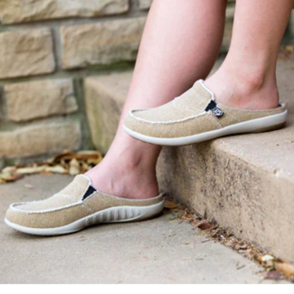 SPENCO Orthotic Suede Slide Mule Clogs